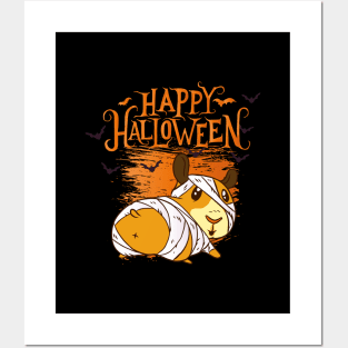 Halloween Happy Halloween Funny Guinea Pig Costume Posters and Art